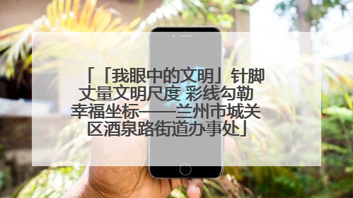 「我眼中的文明」针脚丈量文明尺度 彩线勾勒幸福坐标——兰州市城关区酒泉路街道办事处