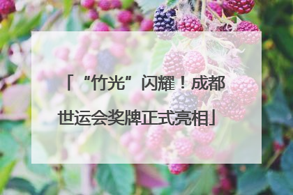 “竹光”闪耀！成都世运会奖牌正式亮相