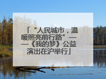 “人民城市，温暖照亮前行路”——《我的梦》公益演出在沪举行