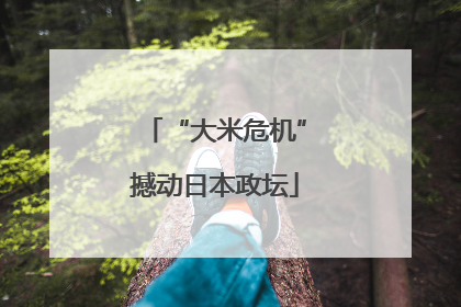 “大米危机”撼动日本政坛
