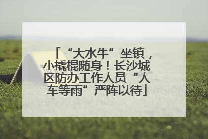 “大水牛”坐镇，小撬棍随身！长沙城区防办工作人员“人车等雨”严阵以待