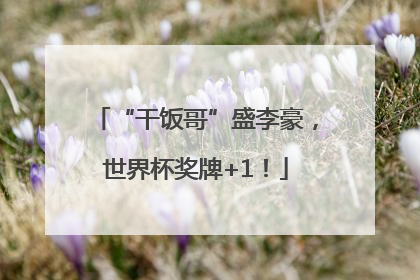 “干饭哥”盛李豪，世界杯奖牌+1！