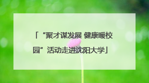 “聚才谋发展 健康暖校园”活动走进沈阳大学