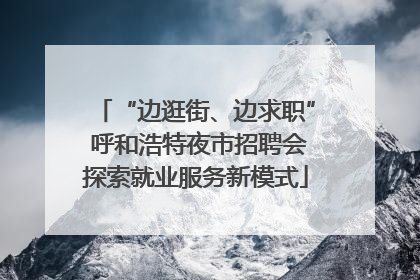 “边逛街、边求职” 呼和浩特夜市招聘会探索就业服务新模式