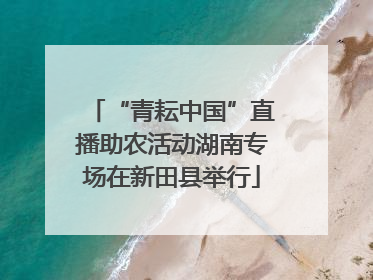 “青耘中国”直播助农活动湖南专场在新田县举行