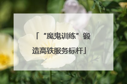 “魔鬼训练”锻造高铁服务标杆