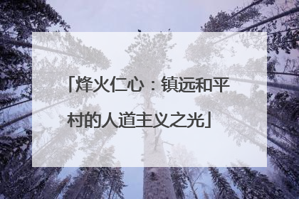 烽火仁心：镇远和平村的人道主义之光