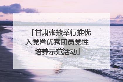 甘肃张掖举行推优入党暨优秀团员党性培养示范活动