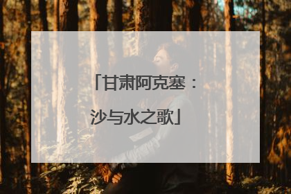 甘肃阿克塞：沙与水之歌