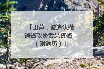 田蓉，被追认撤销省政协委员资格（附简历）