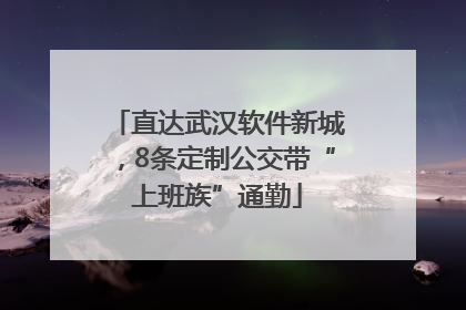 直达武汉软件新城，8条定制公交带“上班族”通勤