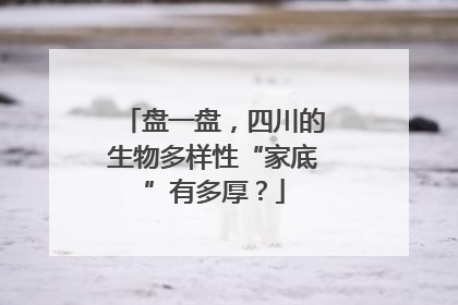 盘一盘，四川的生物多样性“家底”有多厚？