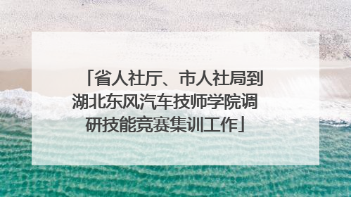 省人社厅、市人社局到湖北东风汽车技师学院调研技能竞赛集训工作
