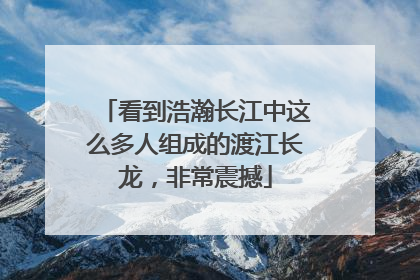 看到浩瀚长江中这么多人组成的渡江长龙，非常震撼