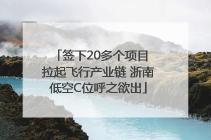 签下20多个项目 拉起飞行产业链 浙南低空C位呼之欲出