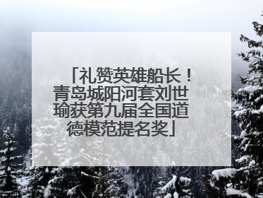 礼赞英雄船长！青岛城阳河套刘世瑜获第九届全国道德模范提名奖