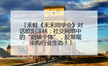 禾蛙《禾禾同学会》对话欧阳泽林：社交网络中的“超级个体”，反常规重构行业生态！