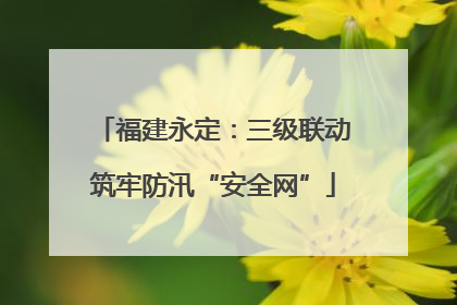 福建永定：三级联动筑牢防汛“安全网”