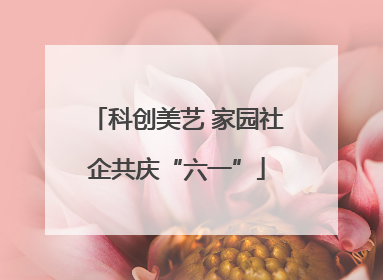 科创美艺 家园社企共庆“六一”