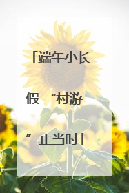 端午小长假 “村游”正当时
