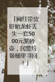 网红带货盱眙龙虾丢失一套5000元紫砂壶，民警垃圾桶里寻回！