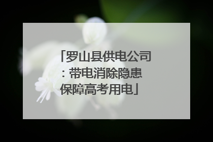 罗山县供电公司：带电消除隐患 保障高考用电