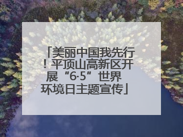 美丽中国我先行！平顶山高新区开展“6·5”世界环境日主题宣传