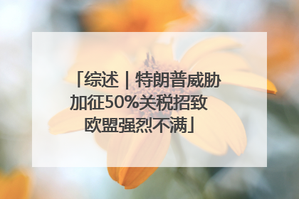 综述｜特朗普威胁加征50%关税招致欧盟强烈不满