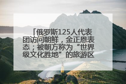 俄罗斯125人代表团访问朝鲜，金正恩表态；被朝方称为“世界级文化胜地”的旅游区，将首次接待俄游客