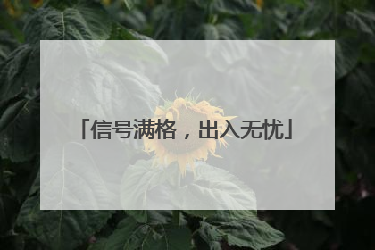 信号满格，出入无忧