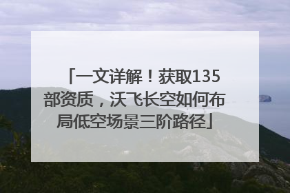一文详解！获取135部资质，沃飞长空如何布局低空场景三阶路径
