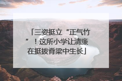 三姿挺立“正气竹”！这所小学让清廉在挺拔脊梁中生长