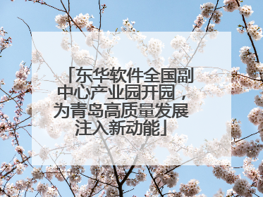 东华软件全国副中心产业园开园，为青岛高质量发展注入新动能