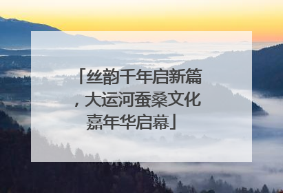 丝韵千年启新篇，大运河蚕桑文化嘉年华启幕