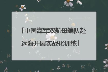 中国海军双航母编队赴远海开展实战化训练
