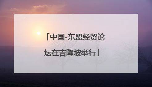 中国-东盟经贸论坛在吉隆坡举行