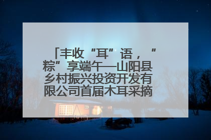 丰收“耳”语，“粽”享端午—山阳县乡村振兴投资开发有限公司首届木耳采摘活动盛大启幕