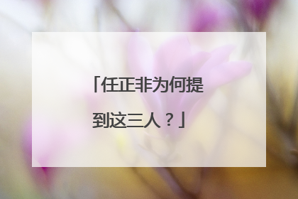 任正非为何提到这三人？