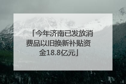 今年济南已发放消费品以旧换新补贴资金18.8亿元