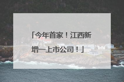 今年首家！江西新增一上市公司！