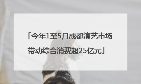 今年1至5月成都演艺市场带动综合消费超25亿元