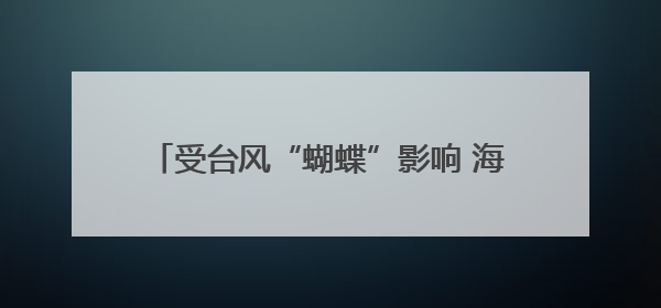 受台风“蝴蝶”影响 海南三大机场取消多个航班