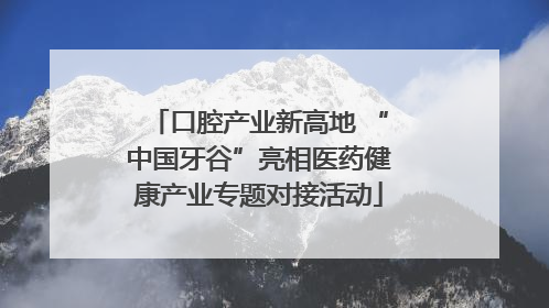 口腔产业新高地 “中国牙谷”亮相医药健康产业专题对接活动