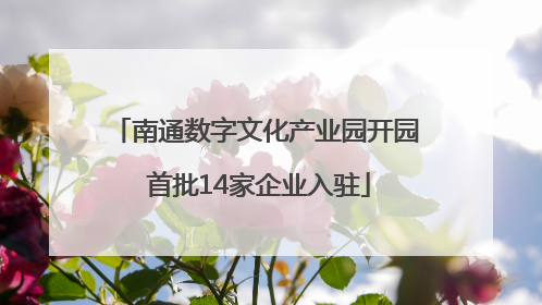 南通数字文化产业园开园 首批14家企业入驻