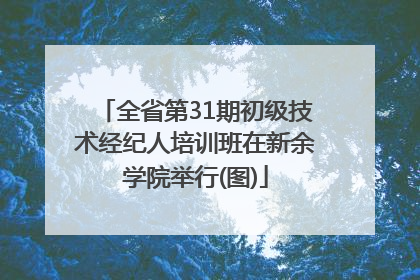 全省第31期初级技术经纪人培训班在新余学院举行(图)
