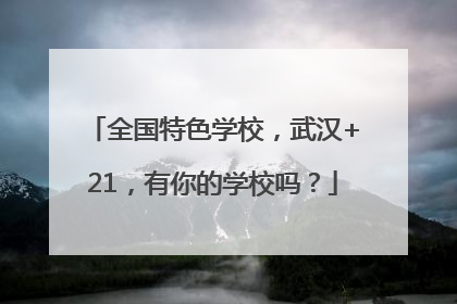 全国特色学校，武汉+21，有你的学校吗？