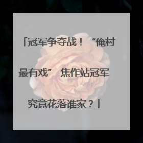 冠军争夺战！“俺村最有戏” 焦作站冠军究竟花落谁家？