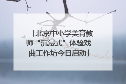 北京中小学美育教师“沉浸式”体验戏曲工作坊今日启动