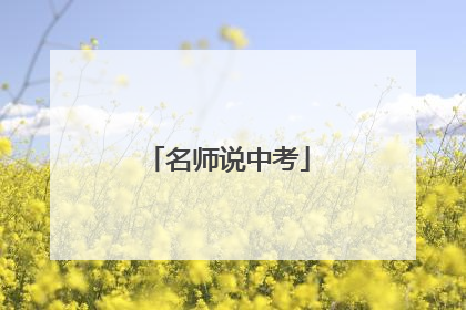名师说中考