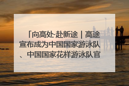 向高处·赴新途｜高途宣布成为中国国家游泳队、中国国家花样游泳队官方学习合作伙伴